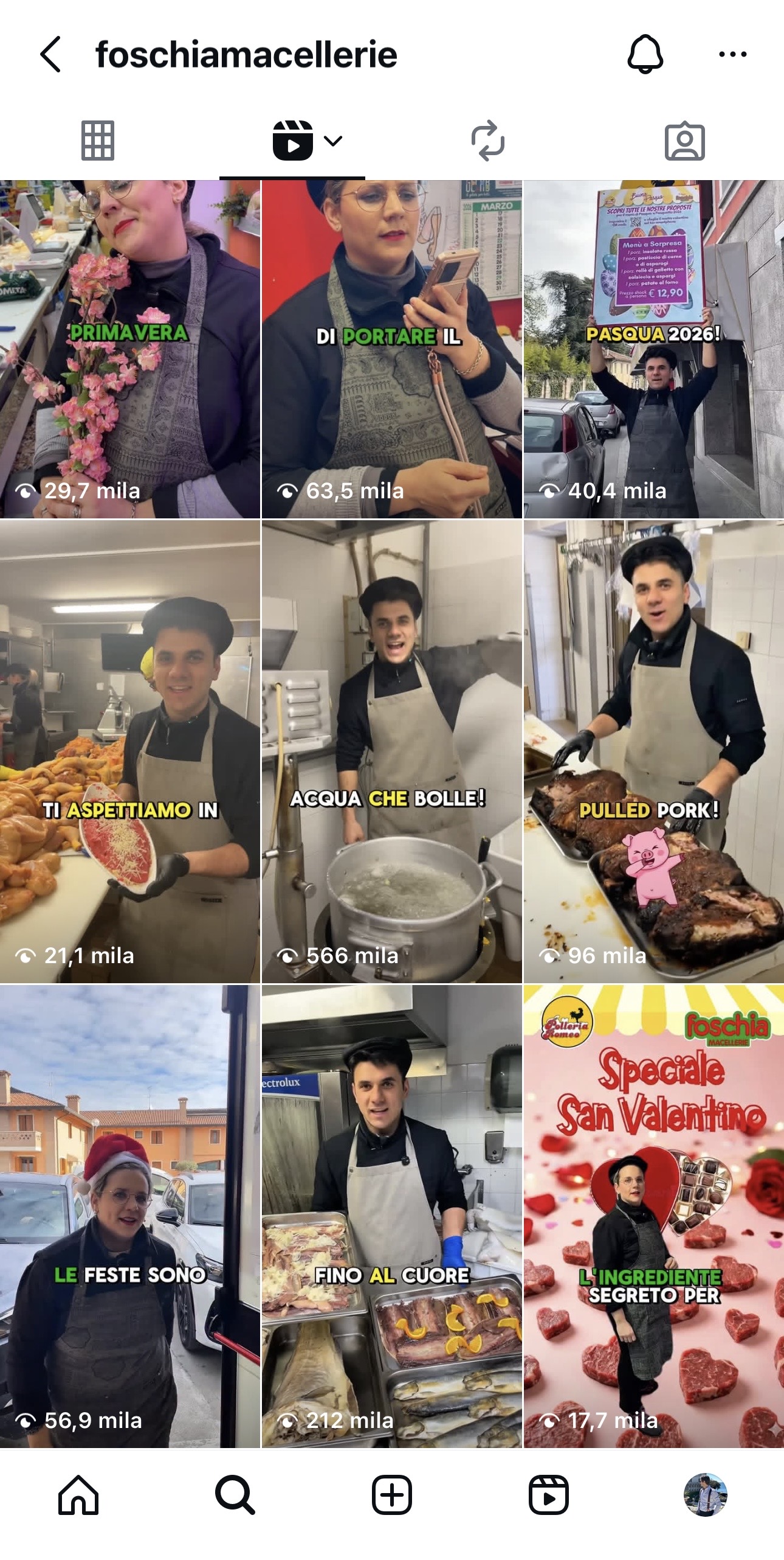 Screenshot risultati campagna macelleria
