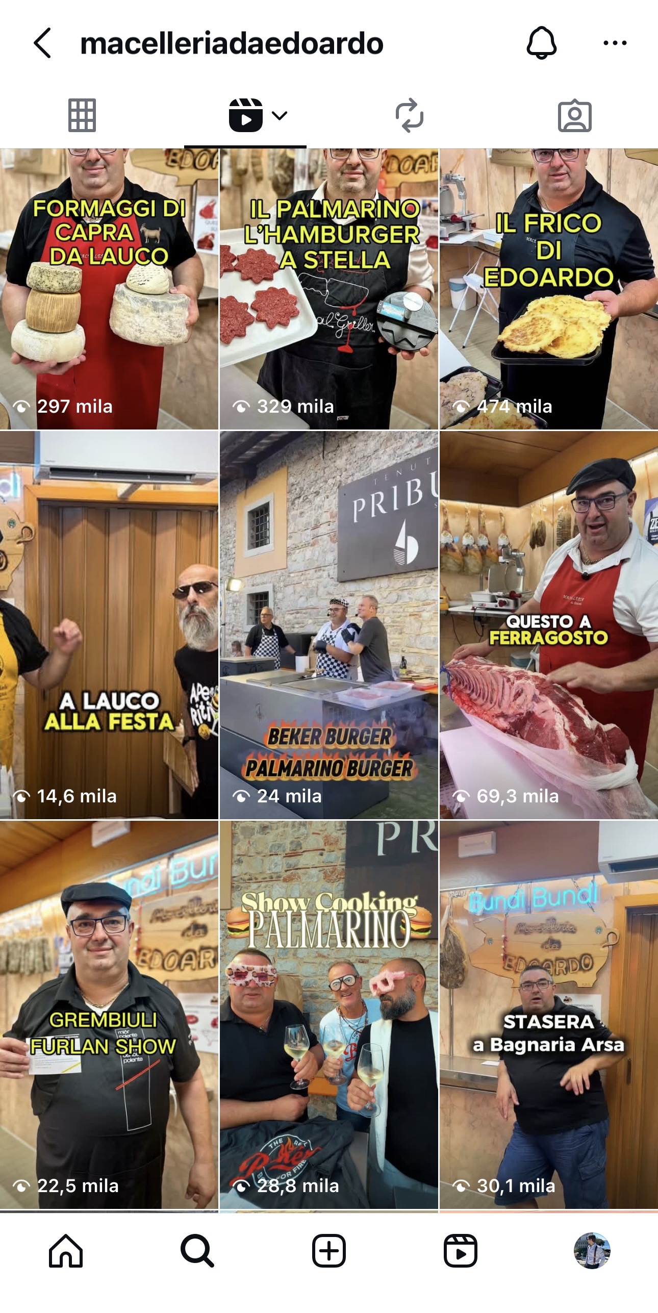 Screenshot risultati campagna macelleria